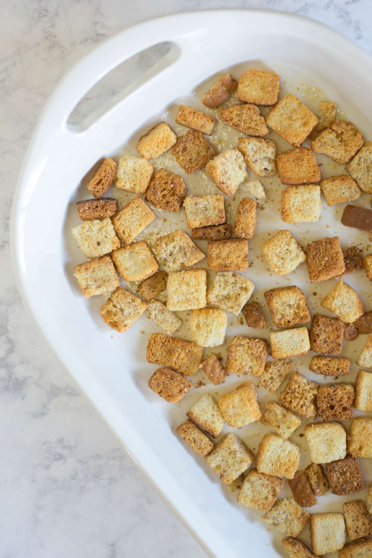 Dish with croutons