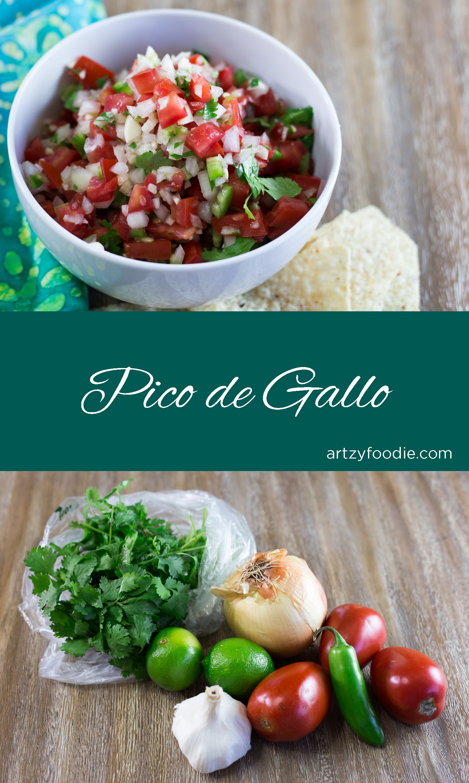 Not only does pico de gallo make a great dip, it's a great topping for a taco or a quesadilla, you can top eggs, chicken, fish, or even a hamburger with it! |artzyfoodie.com|