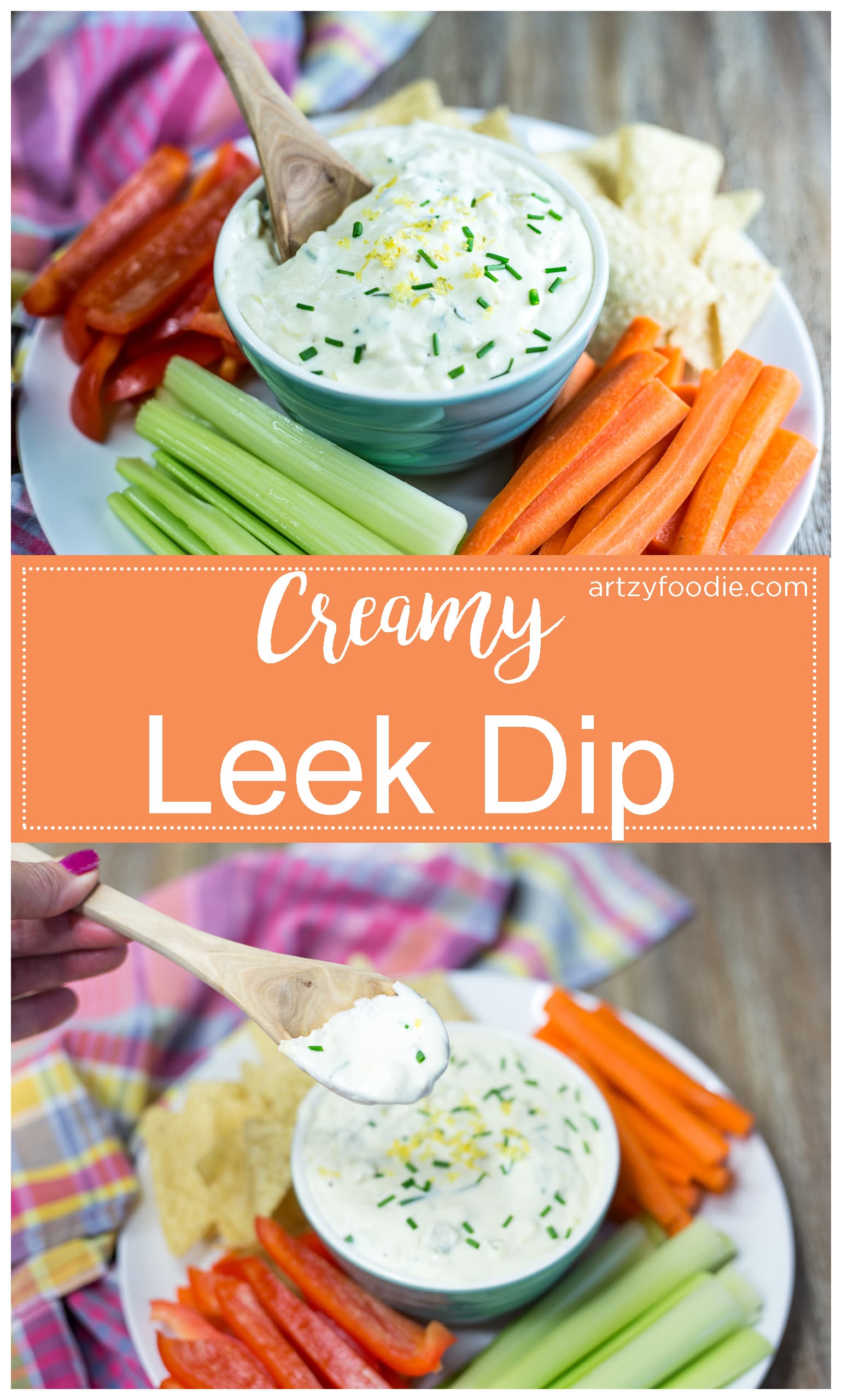 Creamy leek dip is a hot tangy creamy dip with a hint of spice that is to die for! |artzyfoodie.com|