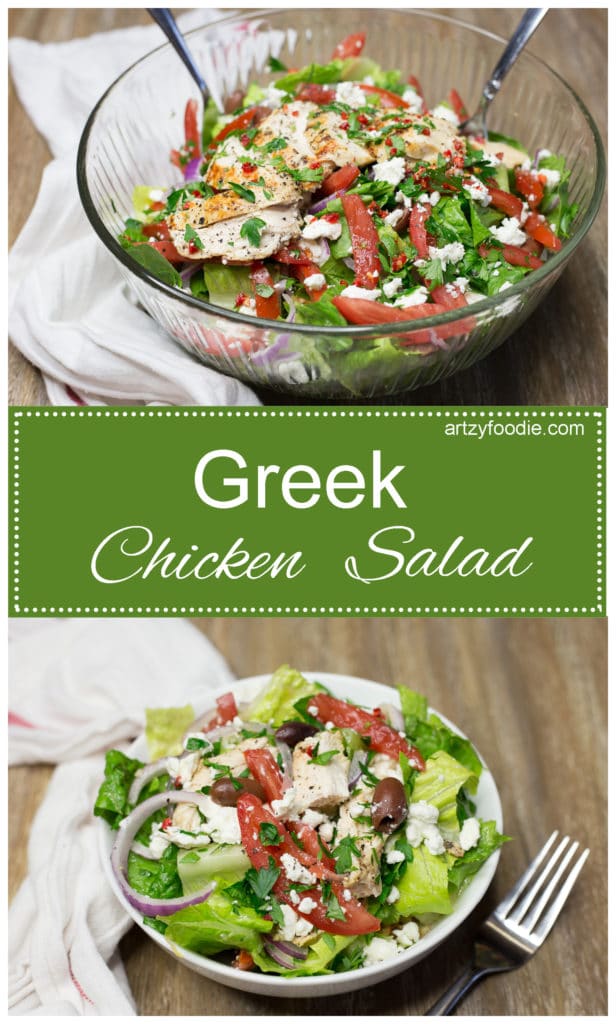 Greek Chicken Salad - Artzy Foodie