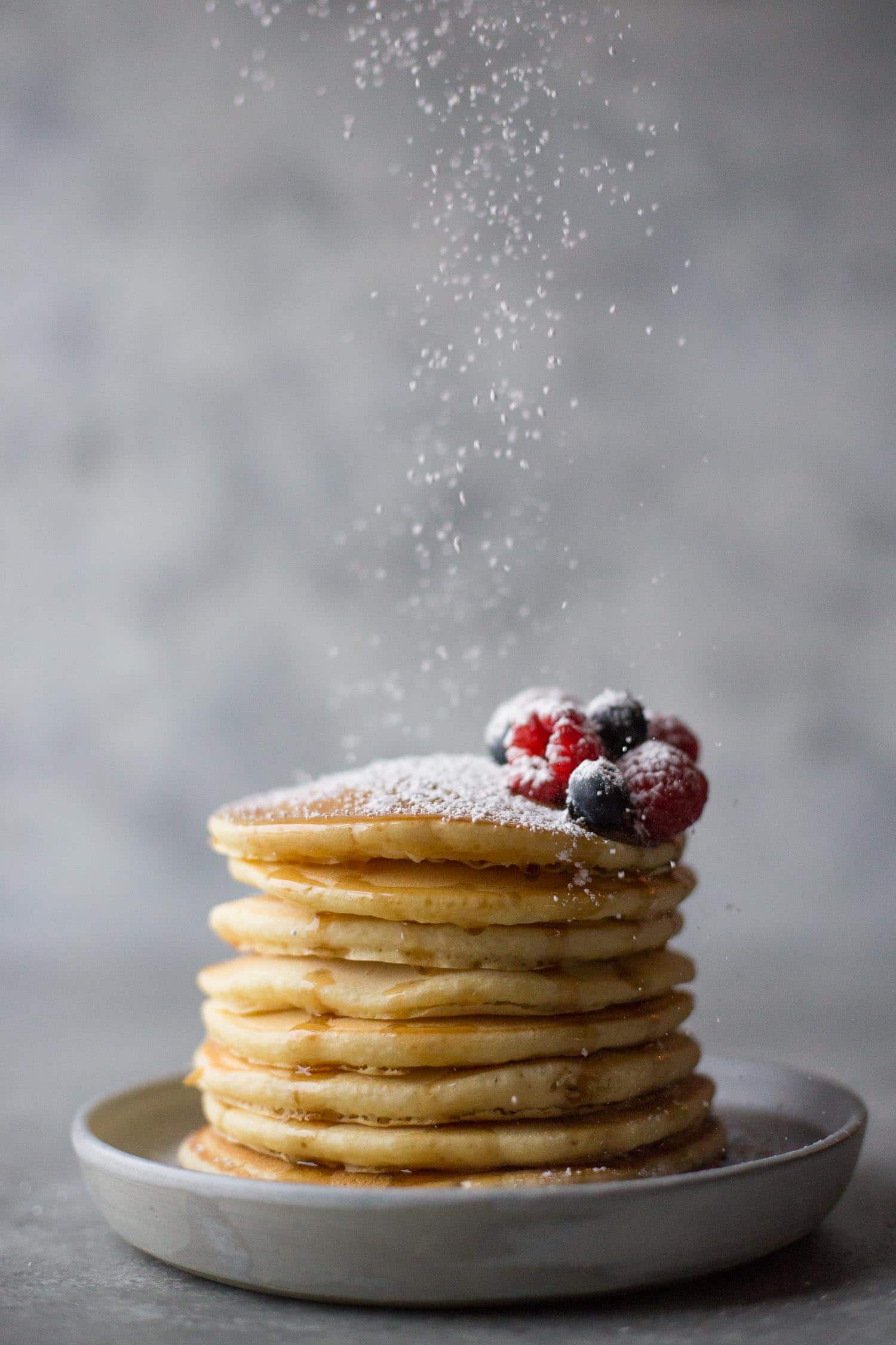 Pancakes With Powdered Sugar Sprinkle Pinch of Yum Workshop