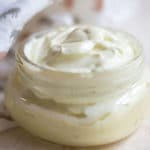 Jar of homemade mayonnaise