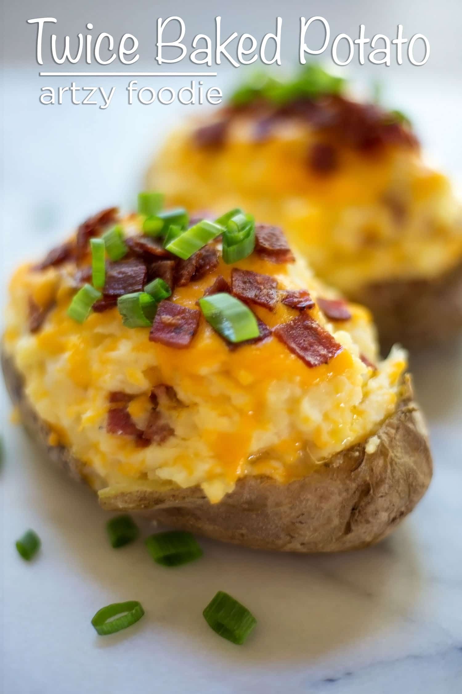 These twice baked potatoes are like little boats of heaven! |artzyfoodie.com|