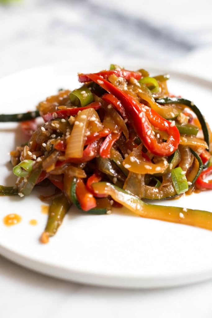 Plate of Asian vegetables