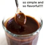 This homemade bbq sauce, made without ketchup, breaks all of the bbq rules rules! It's vinegary, tomatoey, mustardy, spicy, tangy, and sweet! #artzyfoodie.com #bbqsauce #homemadebbqsauce #spicy