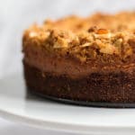 Chocolate almond cheesecake