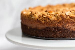Chocolate almond cheesecake