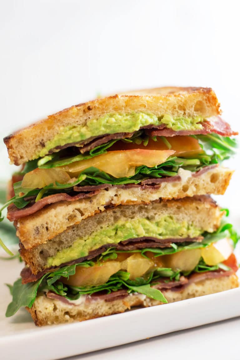 BLT With Smashed Avocado - Artzy Foodie