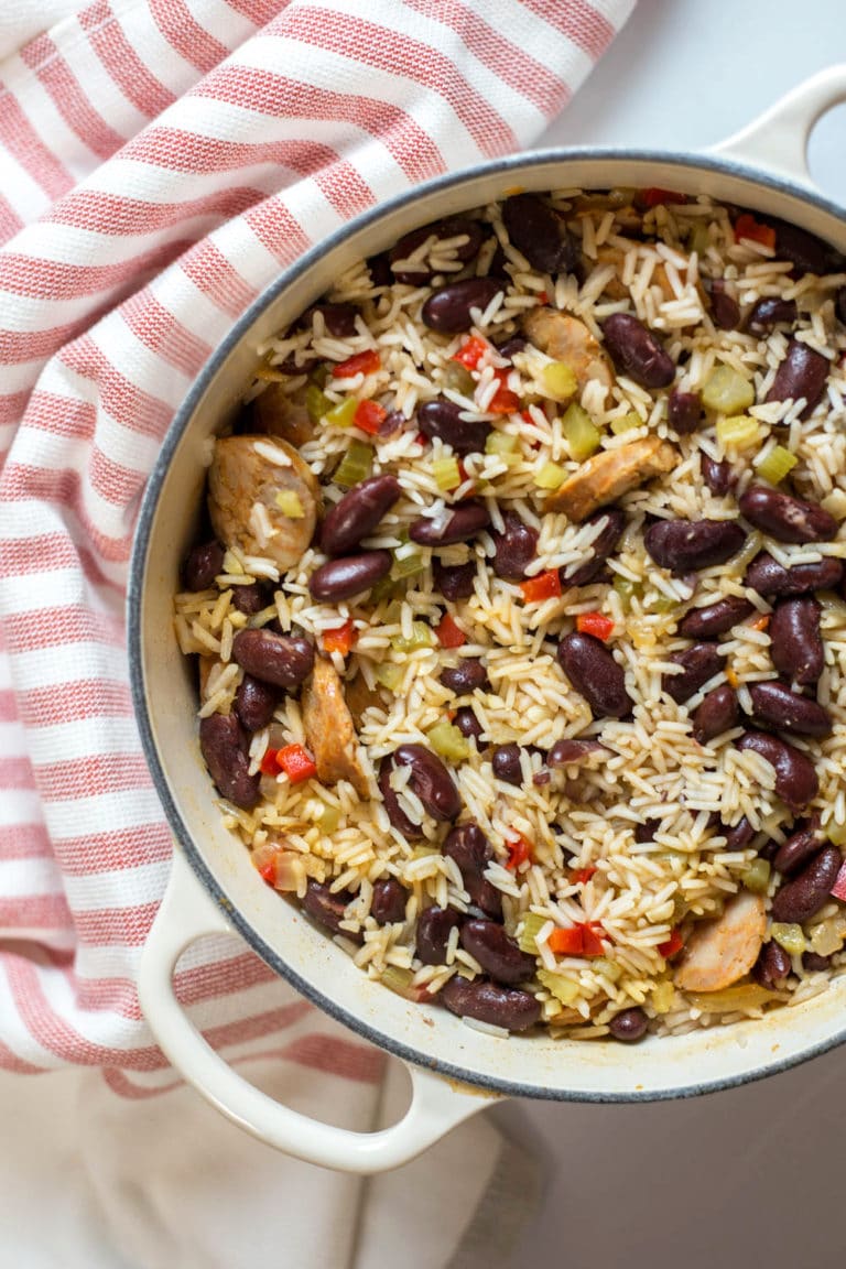 One Pot Red Beans and Rice With Sausage - Artzy Foodie